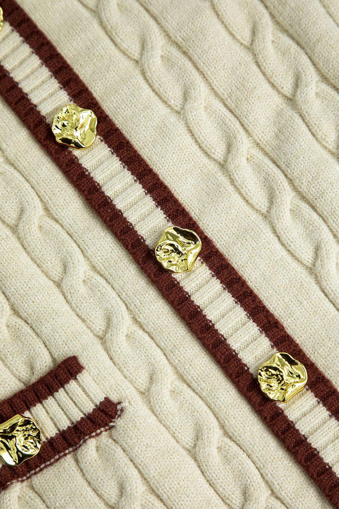 Color Block Print Knit Button Skirt 3 Color Block Print Knit Button Skirt - Image 3