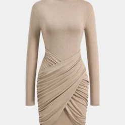 Crossed Long Sleeve Mini Dress