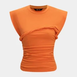 Solid Twist Round Neck T-Shirt -Women's Clothing Store 1a7682d0 4c74 4eca b684 fa73568dfdd2