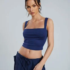 Basic Square Neck Cropped Tank Top -Women's Clothing Store 1c26f750 f5dd 418a be3e eba39455fa10