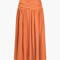 Solid Buckle Ruched Midi Skirt -Women's Clothing Store 1cbb450e f2fe 4c15 b27e 70c2720cd4d0