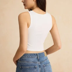 Letter Print U-Neck Tank Top -Women's Clothing Store 1cdb49c0 4b4a 4f3c 91ce 4d8d986427a6