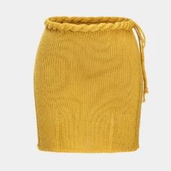 Knit Braided Tie-Up Skirt
