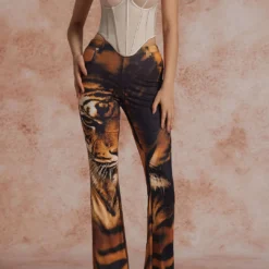 Tiger Print High Waist Trousers -Women's Clothing Store 1d5dfa28 4878 4661 813f b16a722946f6