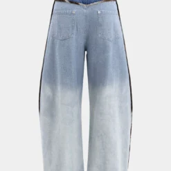 Denim Ruched Pocket Wide Leg Barrel Jeans -Women's Clothing Store 1d68863d ca22 4a7a ba9d 0947319d6e64