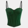 Velvet Slip Bustier Corset Waist Cami Top