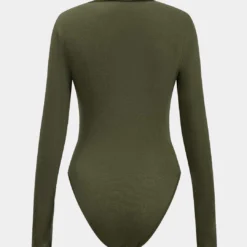 Knit Ruched Long Sleeve Bodysuit -Women's Clothing Store 1e1a1558 4cc4 4963 83f5 b40b8ee4d455