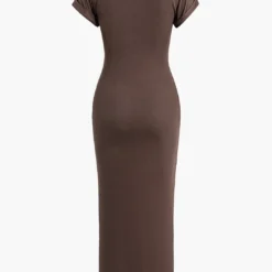 Tie Cut Out Ruched Midi Dress -Women's Clothing Store 1e65e70c b0e4 409d b8b7 dbc5dc65838e