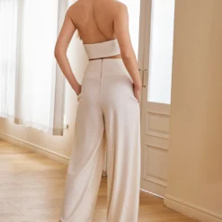 Solid Halter Backless Tank Top -Women's Clothing Store 1f824bd7 34cf 4162 8ccc b86aea4662b8