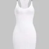 Chain Decor Sleeveless Mini Dress