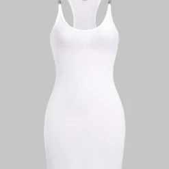Chain Decor Sleeveless Mini Dress