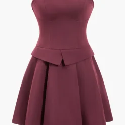 Strapless Sleeveless Mini Dress