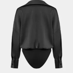 Patchwork Satin Bodysuit -Women's Clothing Store 21c10fc4 9b81 4c54 bb51 cd5c5bcd0315