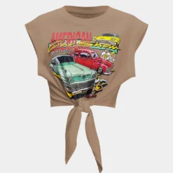 Car Letter Print Round Neck T-Shirt -Women's Clothing Store 24443801 939c 444b a236 caa1915fb35e