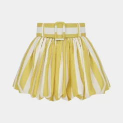 Contrast Stripe Print Ruched Shorts