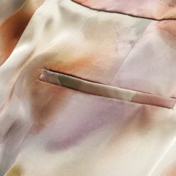 Watercolor Print Satin Pocket Trousers -Women's Clothing Store 24cba5fb 348a 4078 bc87 3ad80d9855cb