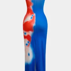 Flower Print Slit Maxi Dress -Women's Clothing Store 250b0df0 384e 4263 8898 33eb286d2664