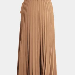 Solid Asymmetrical Pleated Skirt -Women's Clothing Store 2577313d 6ba9 4ec5 9670 fb6c802c8720