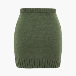 Knitted High Waist Skirt -Women's Clothing Store 25c6a3bb d930 4c5e a64b 8273075877d6