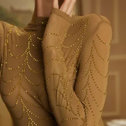 Mesh Sheer Rhinestone Maxi Dress -Women's Clothing Store 261e8611 1302 4db3 9ac8 e14748e1a094