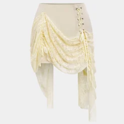 Lace Patchwork Mini Skirt