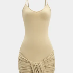 Ruched Slip Sleeveless Mini Dress