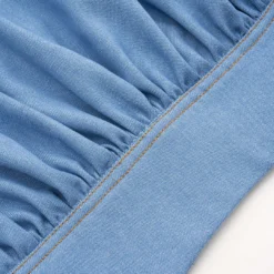 Denim Ruched Tank Top And Zipper Detail Shorts Set -Women's Clothing Store 2ac4dbaf b097 43e0 8691 ebe81bea2f4e