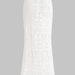 Lace Solid Cut Out Skirt -Women's Clothing Store 2b280e6d 3901 4f55 9cfd b74f05f0f3c4