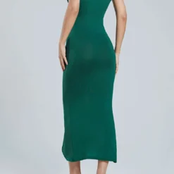 Deep V-Neck Sleeveless Midi Dress -Women's Clothing Store 2cd23f43 998c 4174 9589 8dcea326a5c7