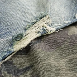 Camo Print Denim Patchwork Button Pocket Jeans -Women's Clothing Store 2d6f9836 c1ff 4b6b 8327 8926704d941f