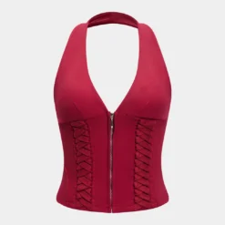 Backless Halter Neck Tank Top