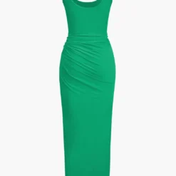 Twist Detail Square Neck Midi Dress -Women's Clothing Store 2e0c216e 6106 4576 939d aed5c9314d04