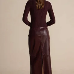 Basic Solid Faux Leather Midi Skirt -Women's Clothing Store 2e6f2a7f 1f24 45f4 99b3 8b905b1e5c6d