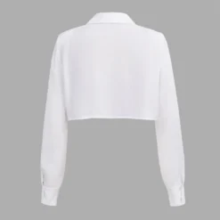 Long Sleeve Cropped Shirt -Women's Clothing Store 2fce73b7 a326 46de b49c 6abf2ef0c716