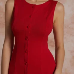 Button Front Sleeveless Mini Dress -Women's Clothing Store 31458ad1 1262 41c6 be98 8d1f3f3bd51e