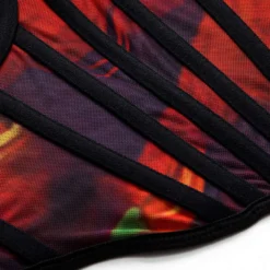 Abstract Print Mesh Patchwork Corset Long-Sleeve Top 7 Abstract Print Mesh Patchwork Corset Long-Sleeve Top -Women's Clothing Store 319edb2b 79d3 437b 88bd bad694711457