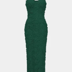 Appliques V-neck Slit Maxi Dress -Women's Clothing Store 324243d0 54c6 46c6 b918 b35316d2077f