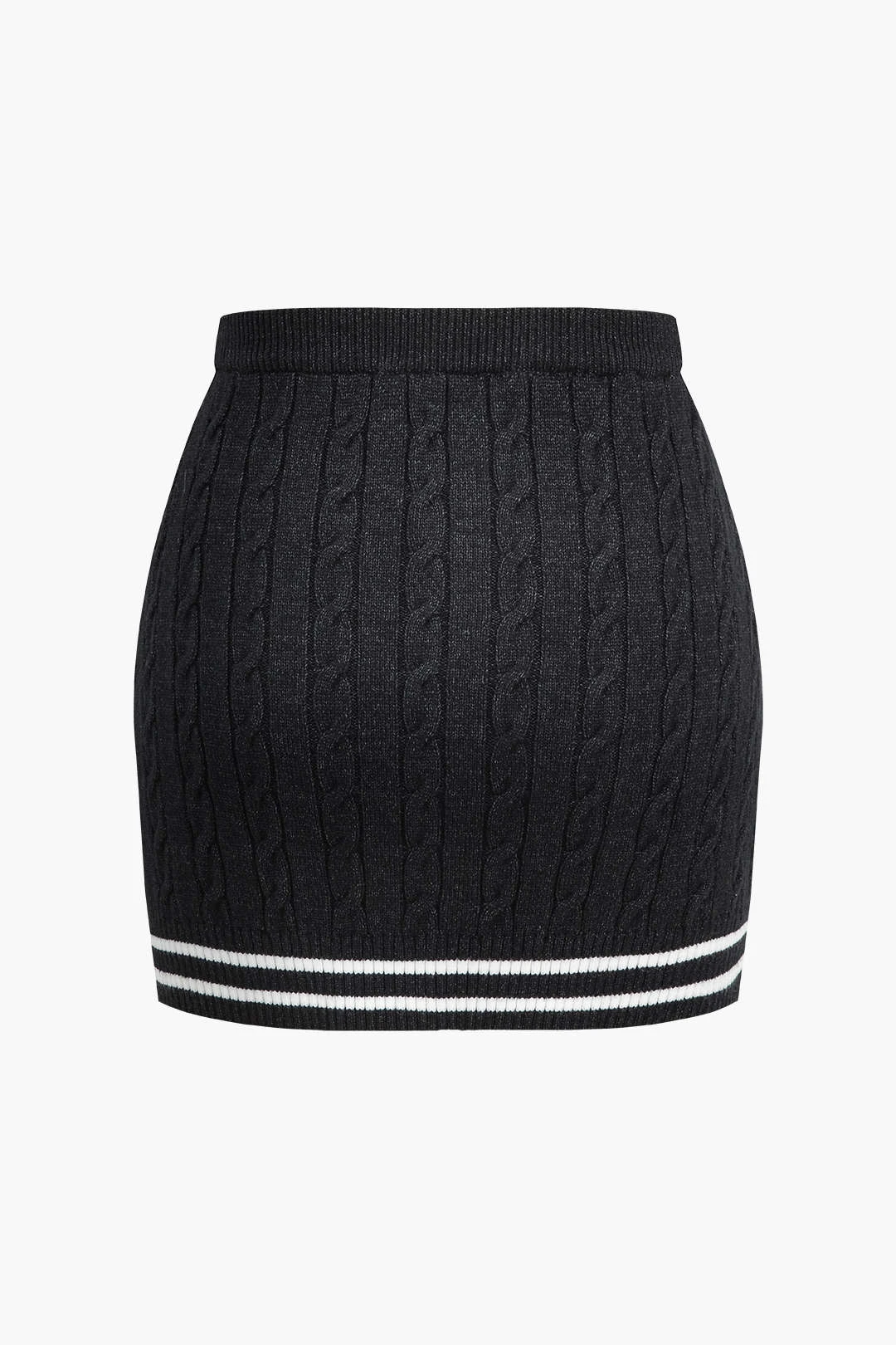 Color Block Print Knit Button Skirt 6 Color Block Print Knit Button Skirt - Image 6