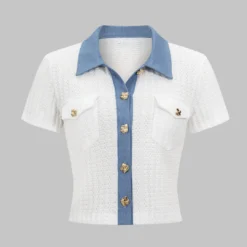 Patchwork Short-Sleeve Shirt