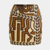 Bohemian Print Asymmetrical Zipper Skirt