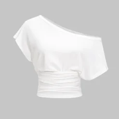 One Shoulder Short Sleeve T-Shirt