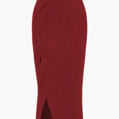 Crossed Sweater Asymmetrical Midi Skirt -Women's Clothing Store 38c9d764 92ef 4d92 b65b 6c7daef2602e