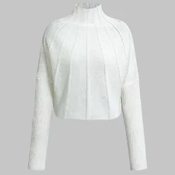 Mock Neck Textured Batwing Sleeve Sweater -Women's Clothing Store 39635506 1557 4773 aeb2 1a4a0965daaa