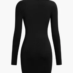 Asymmetrical Ruched Long Sleeve Mini Dress -Women's Clothing Store 3965d88d c4ce 44f0 bb10 32a881428b71