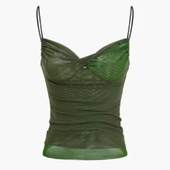 Mesh Twist Knot Cami Top