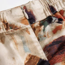 High Waist Satin Retro Print Skirt -Women's Clothing Store 3a097e7e f43b 4bc4 8121 396eb2d734c4