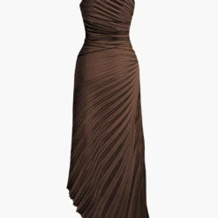 Asymmetrical One Shoulder Pleated Midi Dress -Women's Clothing Store 3a852c2f 2a1d 498c b80c 5b4f669d34f5
