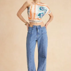 Abstract Geometric Print One Shoulder Short Sleeve T-Shirt -Women's Clothing Store 3ac319da f34a 42d8 a1cd 8537b563d758