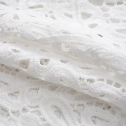 Lace Solid Cut Out Skirt