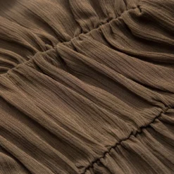 Chiffon Ruffle Ruched Tie Front Long-Sleeve Shirt -Women's Clothing Store 3e078c6e 3b46 4d41 a90b 9f77ab76107a